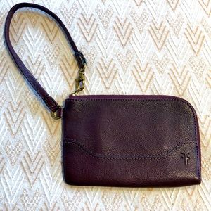 FRYE Purple Leather Wristlet